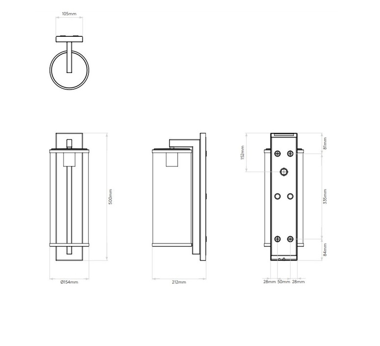 Applique murale pimlico 500 bronze ip23 l15 4cm h50cm astro lighting 124505 product