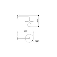 Plat mini mauricio obarrio applique murale wall light  contain pla 111 ambar brushed brass  design signed nedgis 150899 thumb