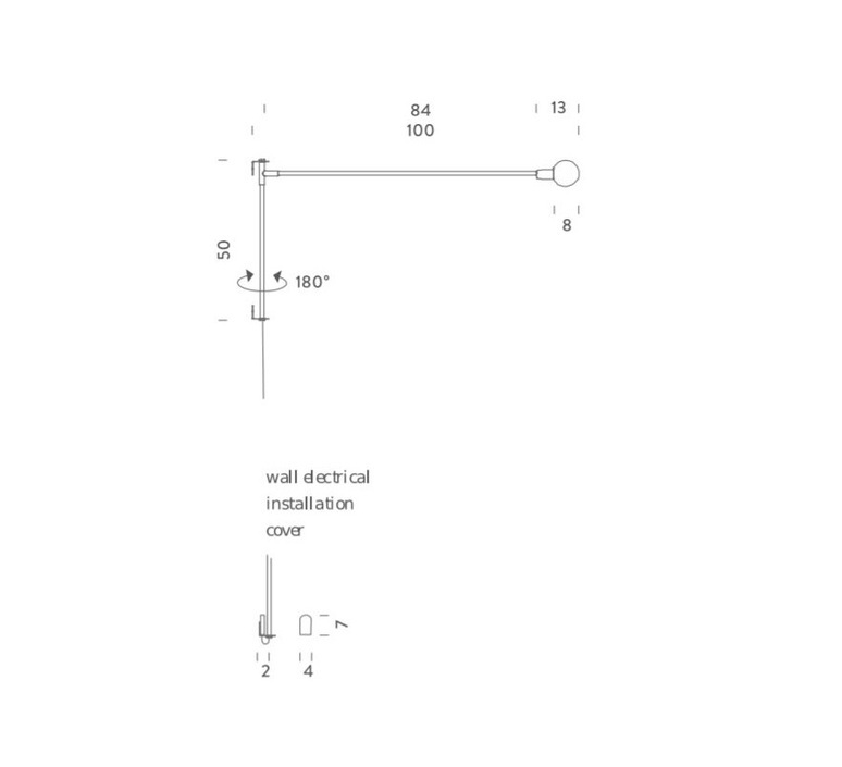 Potence pivotante mini reedition de charlotte perriand charlotte perriand applique murale wall light  nemo lighting pom hrw 31  design signed nedgis 152687 product