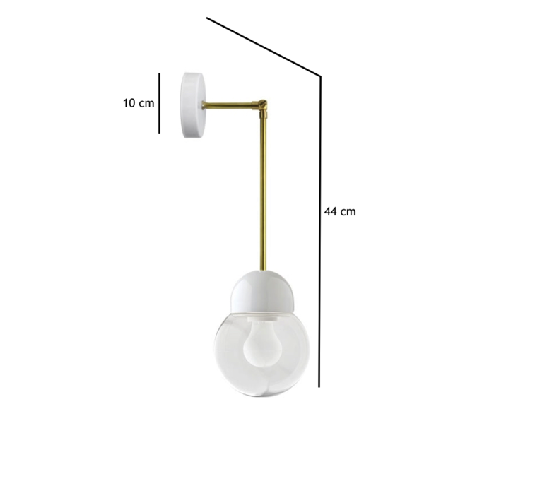 Applique, salle de bain ou extérieur, IP54, PURE PORCELAINE, noir et  transparent, Ø8,5cm, H9,5cm - ZANGRA - Luminaires Nedgis