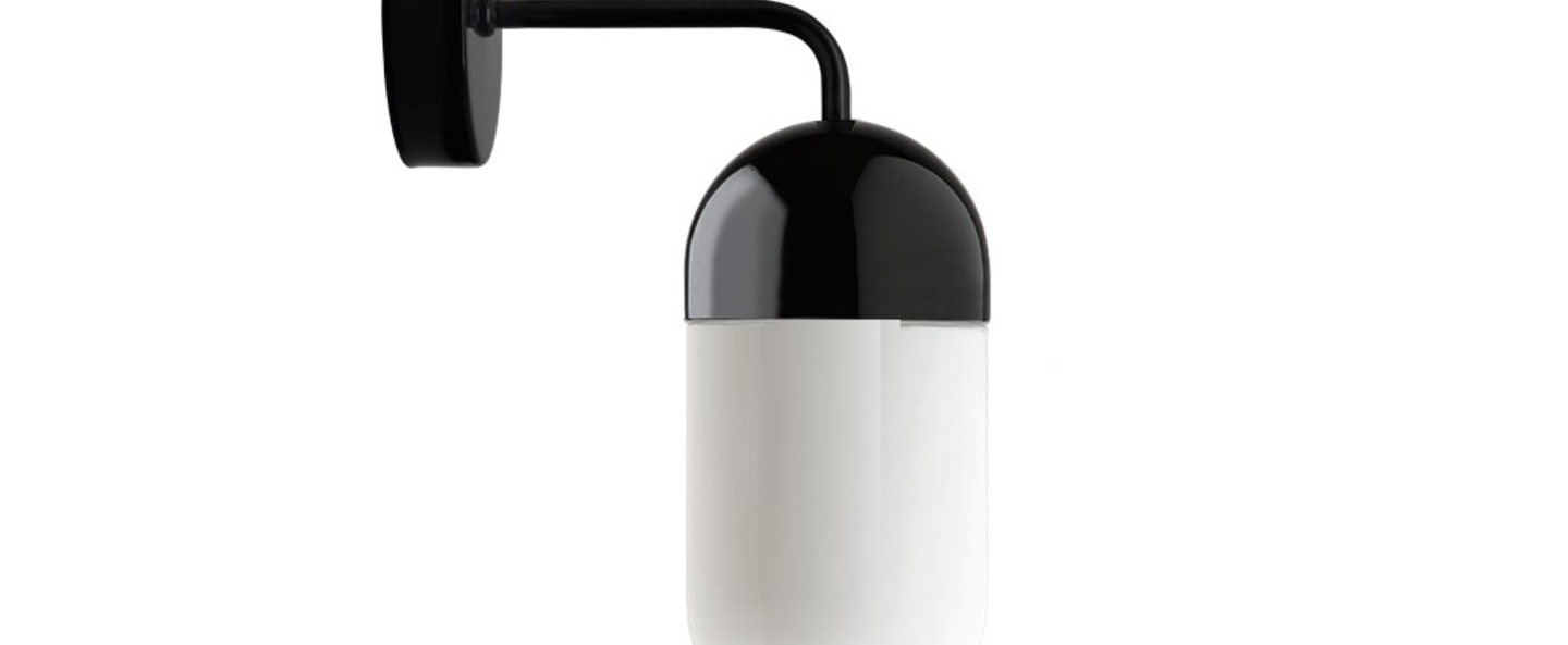 banner-image Applique murale pure porcelaine glass 009 noir opalin o10cm h15cm p19cm zangra normal
