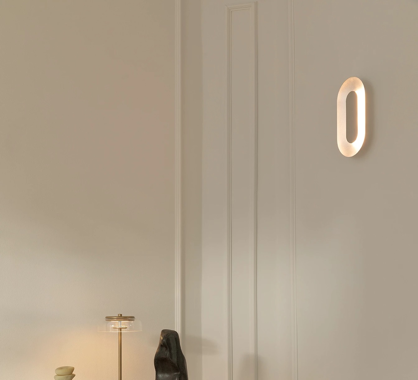 Wall light, Sasi small, silver, LED, K, lm, L15,5cm, H29cm - Nuura