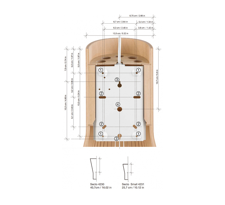 Secto small 4231 seppo koho applique murale wall light  secto design 16 4231 06 no cable  design signed nedgis 104588 product