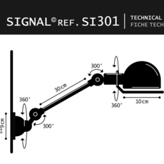 Signal 1 bras jean louis domecq applique murale wall light  jielde si301 ral1015  design signed 36830 thumb