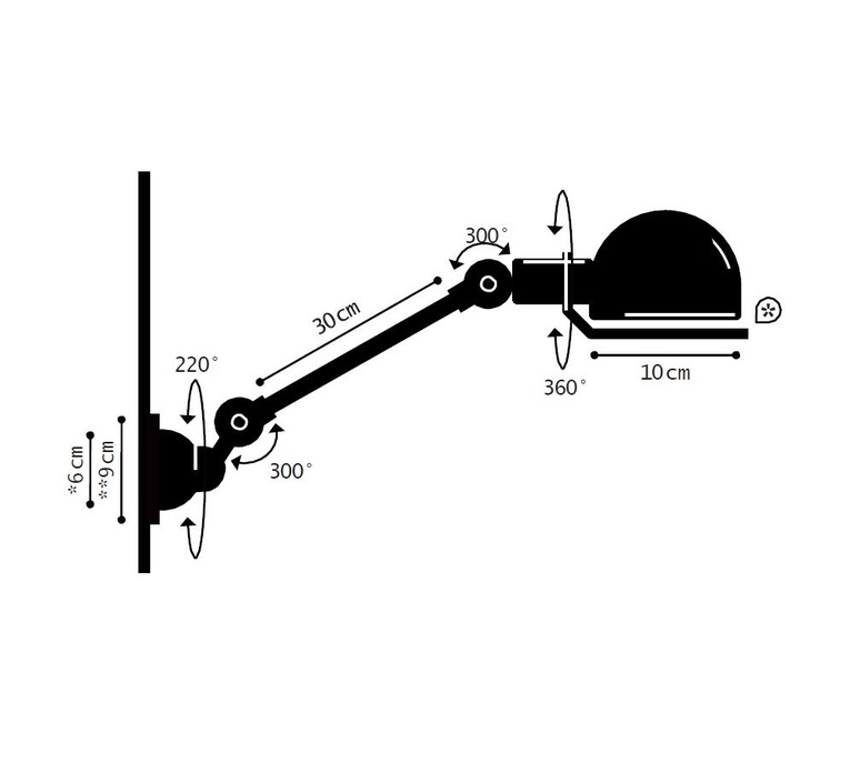 Signal 1 bras si301 jean louis domecq applique murale wall light  jielde si301bous  design signed nedgis 145688 product