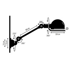 Signal 1 bras si301 jean louis domecq applique murale wall light  jielde si301bous  design signed nedgis 145688 thumb