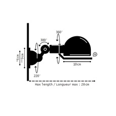 Signal sans bras jean louis domecq applique murale wall light  jielde si300 blc  design signed 35754 thumb