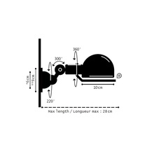 Signal sans bras jean louis domecq applique murale wall light  jielde si300 ral1015  design signed 176800 thumb