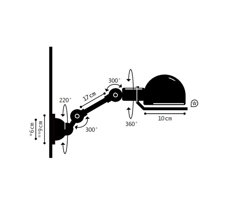 Signal si701 jean louis domecq applique murale wall light  jielde si701ora  design signed nedgis 136181 product