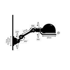 Signal si701 jean louis domecq applique murale wall light  jielde si701ora  design signed nedgis 136181 thumb