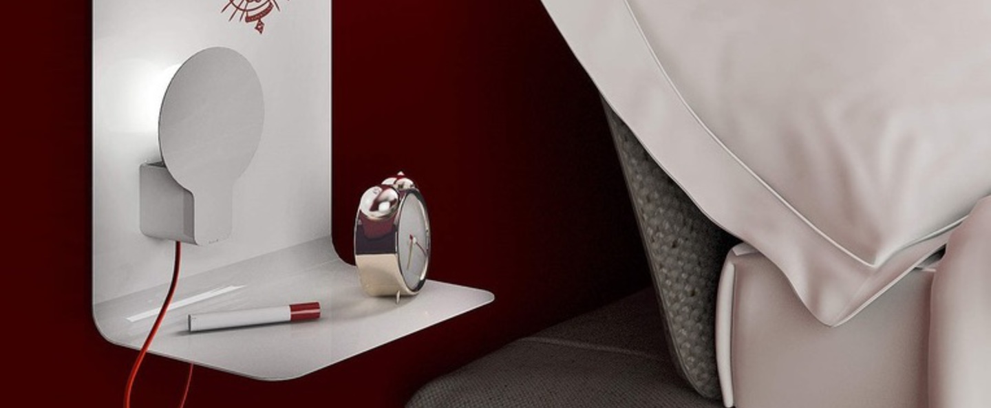 banner-image Applique murale sketch blanc fil rouge h61cm led zava normal