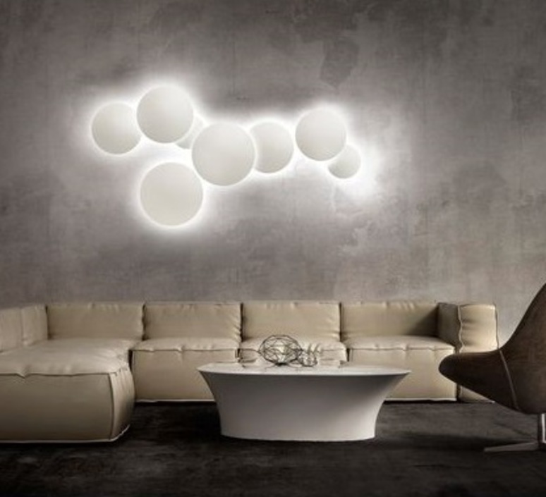 Wall Light Soho W3 White Led Ip44 O30cm P30cm Light Point
