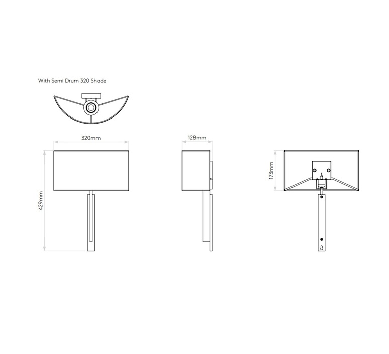 Tate avec abat jour semi drum 320 studio astro applique murale wall light  astro 1334007 5026001  design signed nedgis 162000 product