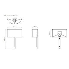 Tate avec abat jour semi drum 320 studio astro applique murale wall light  astro 1334007 5026001  design signed nedgis 162000 thumb