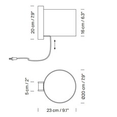 Tmm corto avec cable  applique murale  santa cole tmmwa01  design signed nedgis 209376 thumb