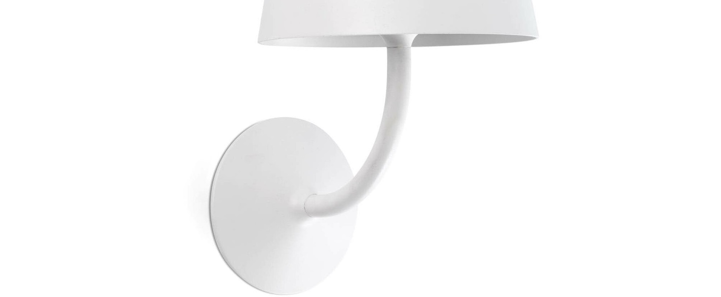 Applique murale toc blanc ip65 led 3000k 600 lm l17cm h28 2cm faro normal