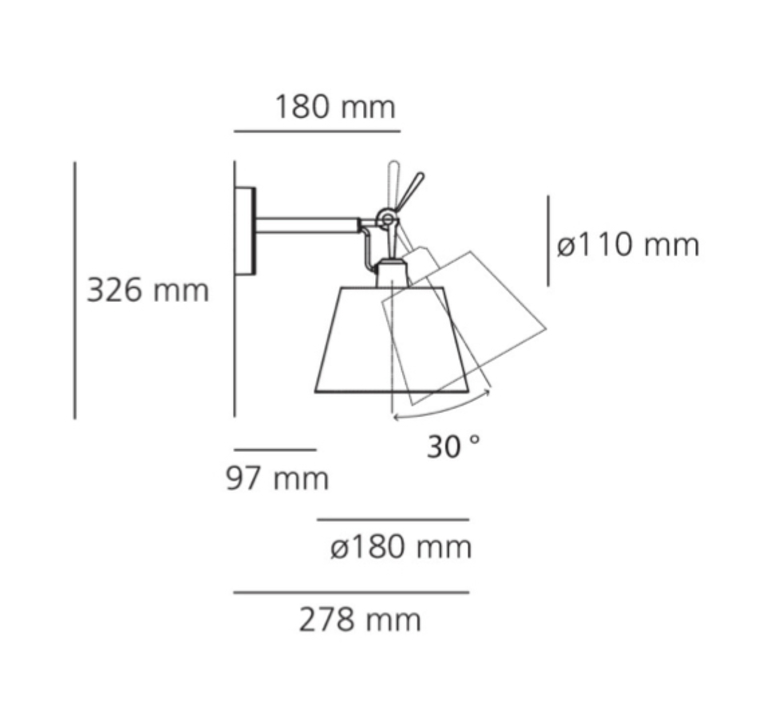 Tolomeo  front design applique murale wall light  artemide 1183010a 0780040a  design signed nedgis 79418 product