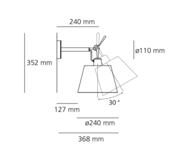 Tolomeo michele de lucchi applique murale wall light  artemide 11840110a 0781050a  design signed nedgis 79432 product