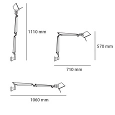 Tolomeo mini led wall michele de lucchi applique murale wall light  artemide a0056w00 a025150  design signed nedgis 148242 thumb