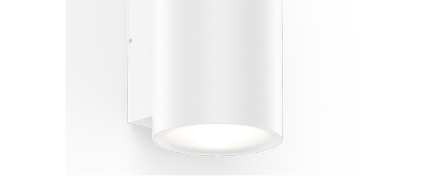 Applique murale tram 1 0 blanc ip65 led 3000k 420lm o5cm h7 6cm wever ducre normal