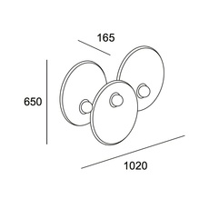 Trip triple studio nahtrang applique murale wall light  leds c4 05 8362 05 dn  design signed nedgis 145664 thumb