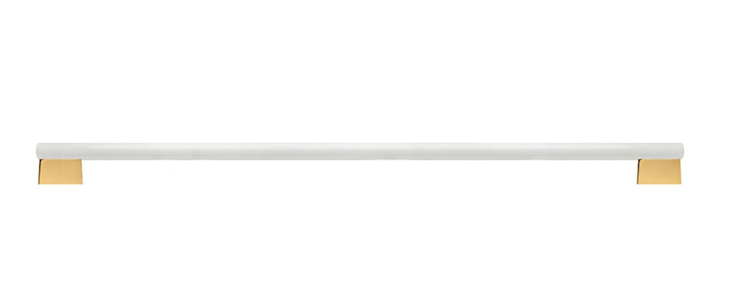 Applique murale tube blanc laiton led 2700k 1055lm dimmable l100cm h3cm zangra normal