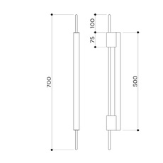 Tubus simple 50 mauricio obarrio  applique murale wall light  contain tub 111 brushed brass carbon fiber  design signed nedgis 107072 thumb