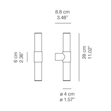 Tupla 28  applique murale wall light  karboxx 27pa01lc  design signed 56478 thumb