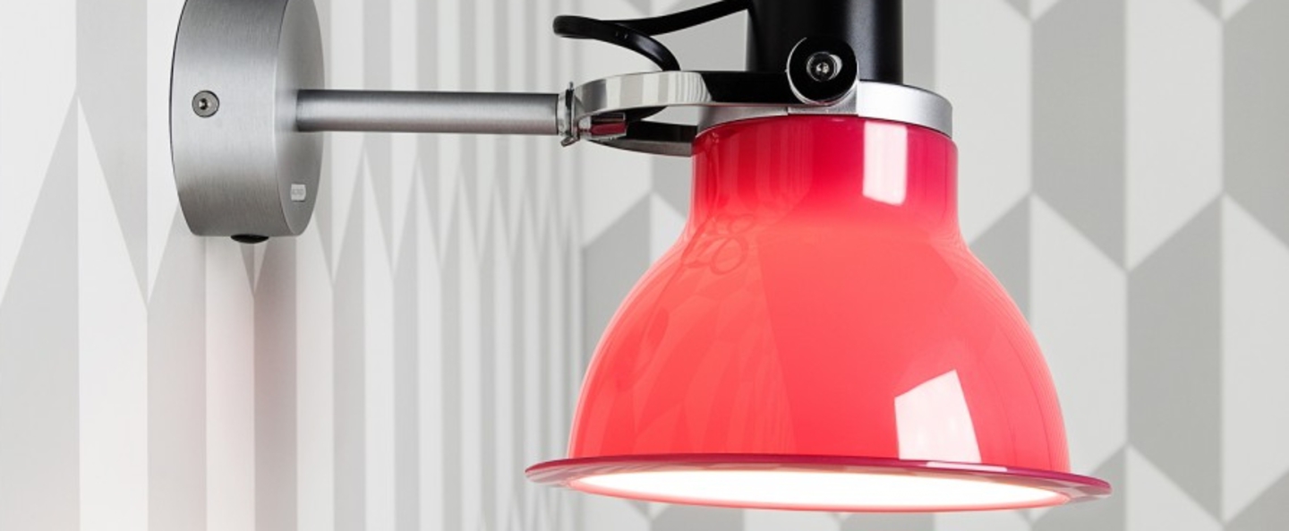 Applique murale type 1228 rouge carmin h18cm anglepoise normal