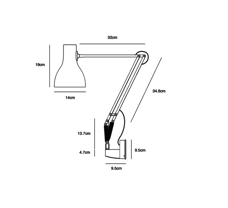 Type 75 sir kenneth grange applique murale wall light  anglepoise 32675  design signed nedgis 78291 product