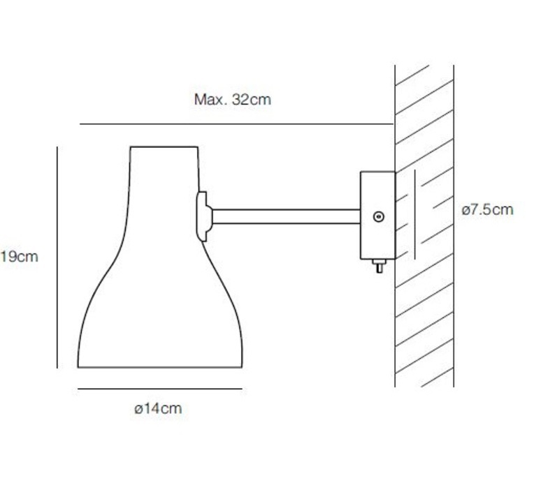 Type 75 sir kenneth grange applique murale wall light  anglepoise 32606  design signed nedgis 78286 product