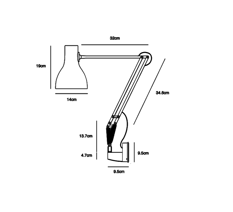 Type 75 lucie koldova applique murale wall light  anglepoise 31347  design signed 66925 product