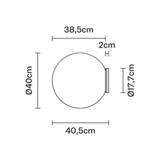 Applique ou plafonnier de salle de bain, Lumi, blanc, IP40, Ø38