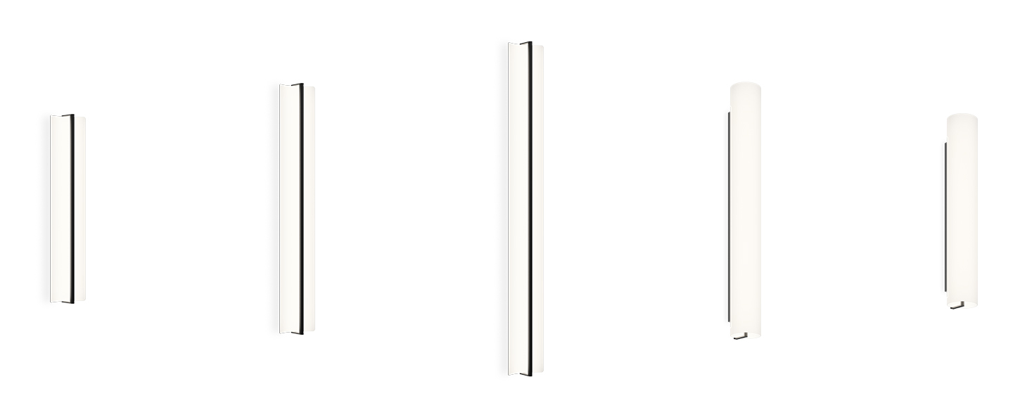 Applique ou plafonnier kontur 6446 blanc et noir led 2700k 2907lm l15cm h122cm vibia normal