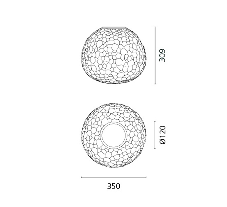 Meteorite 35 michele de lucchi applique ou plafonnier wall or ceiling light  artemide 1701010a  design signed nedgis 137714 product