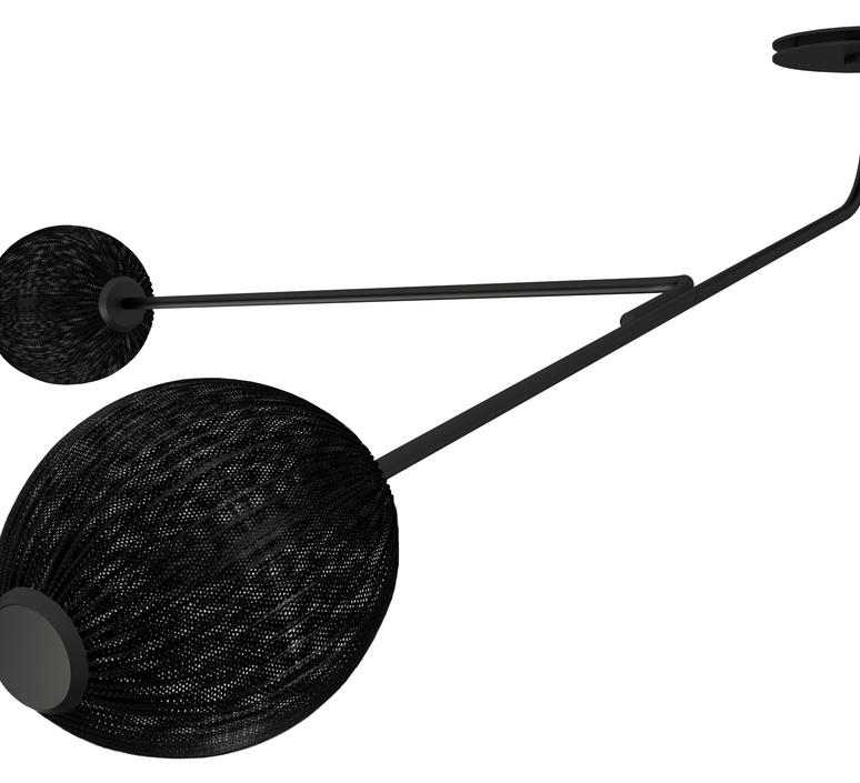 Satellite wall lamp soft black semi matt mathieu mategot applique ou plafonnier wall or ceiling light  gubi 10056952  design signed nedgis 136137 product