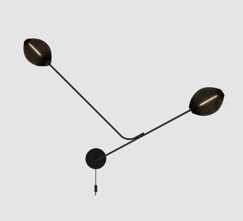 Satellite wall lamp soft black semi matt mathieu mategot applique ou plafonnier wall or ceiling light  gubi 10056952  design signed nedgis 136139 product