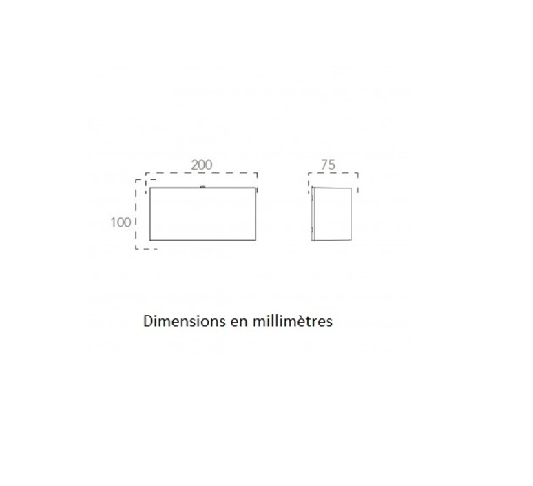 Togo rectangle s studio nedgis applique ou plafonnier wall or ceiling light  nedgis led togo rt20  design signed nedgis 175356 product