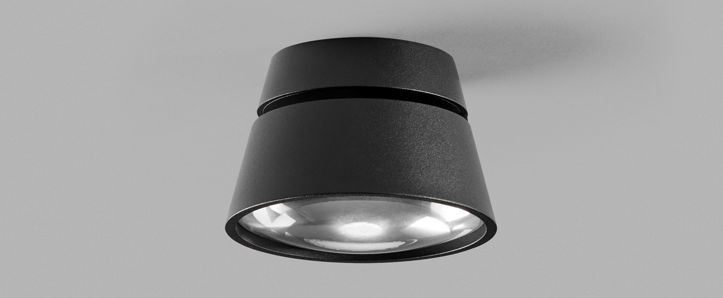 banner-image Applique ou plafonnier vantage 1 noir led 2700k 540lm o10cm h7cm light point normal