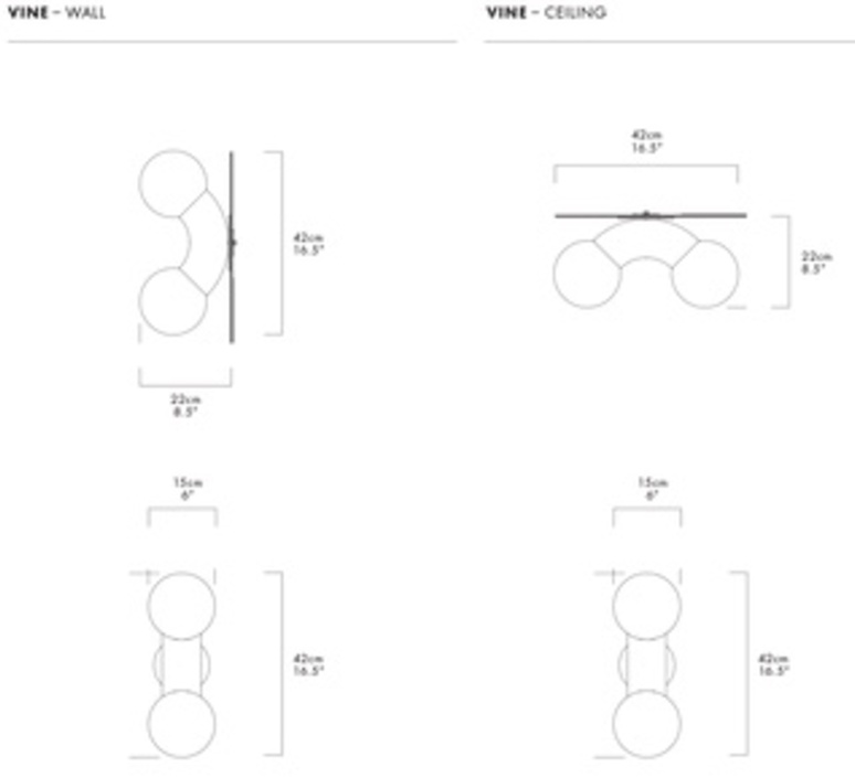 Vine celling wall caine heintzman applique ou plafonnier wall or ceiling light  andlight vin cw md 120   design signed nedgis 108067 product