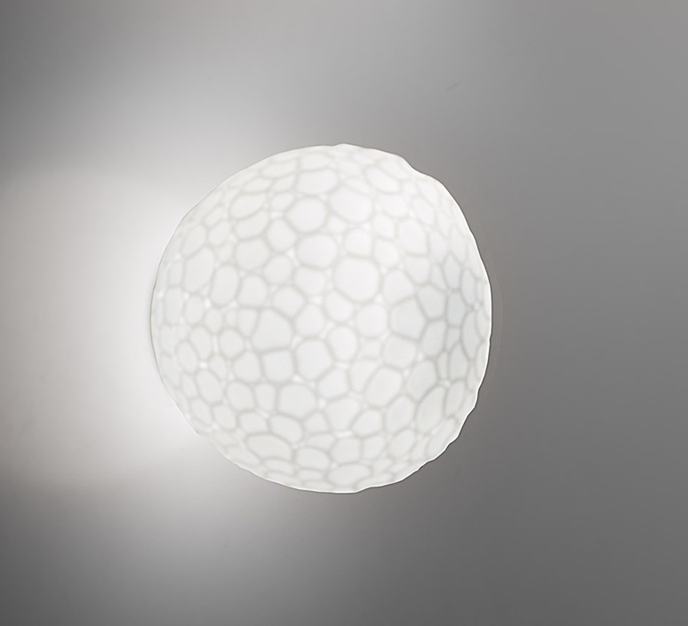 Applique plafonnier meteorite blanc verre ip44 o15cm artemide 85386 product