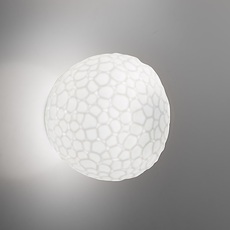 Applique plafonnier meteorite blanc verre ip44 o15cm artemide 85386 thumb