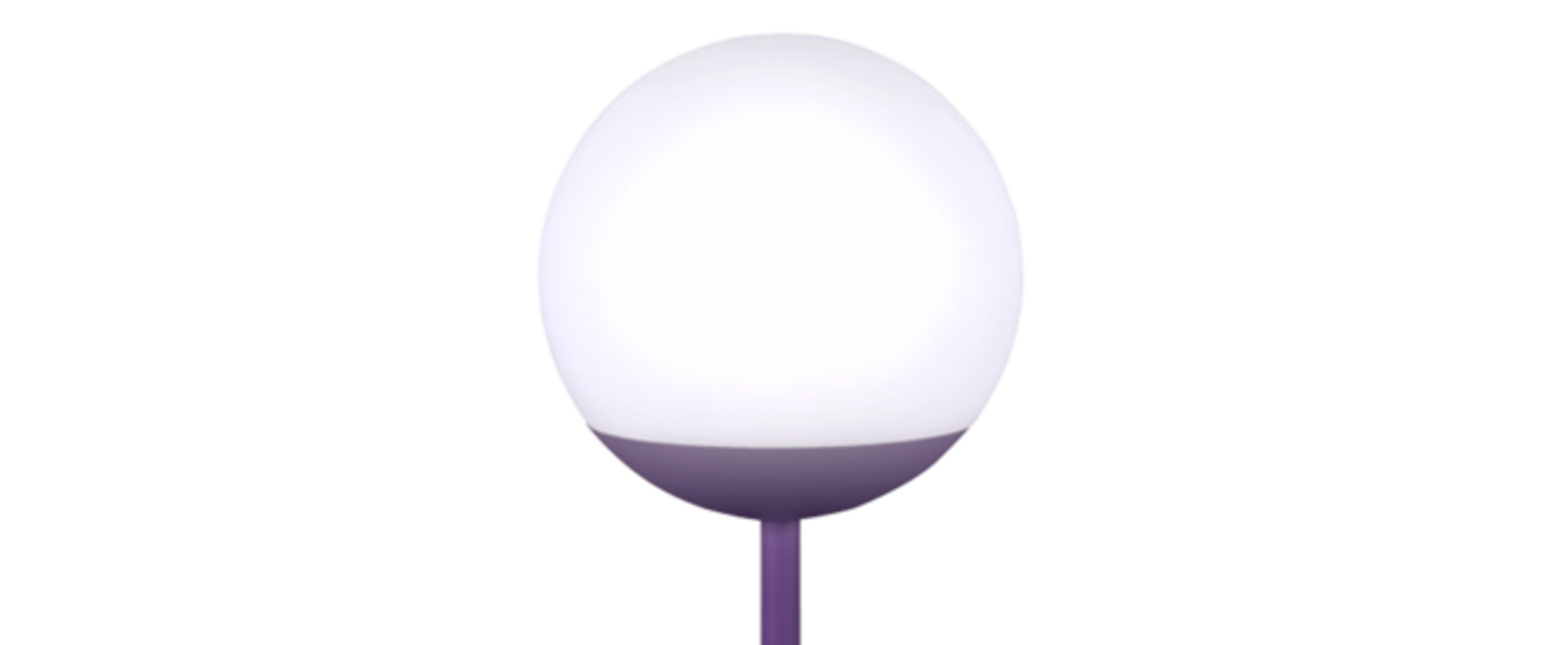 Baladeuse d exterieur moon violet led o15cm h41cm fermob normal