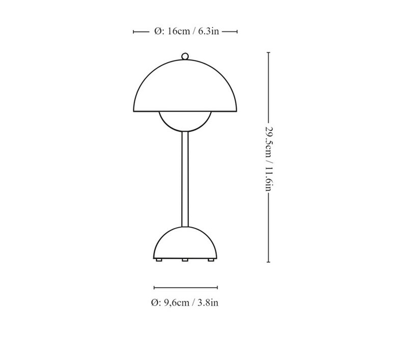 Flowerpot vp9 verner panton baladeuse portable lamp  andtradition 20715002  design signed nedgis 170333 product