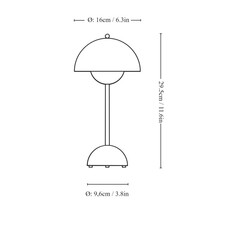 Flowerpot vp9 verner panton baladeuse portable lamp  andtradition 20715002  design signed nedgis 170333 thumb