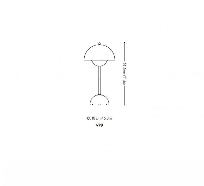 Flowerpot vp9 verner panton baladeuse portable lamp  andtradition 20755401  design signed nedgis 122838 product