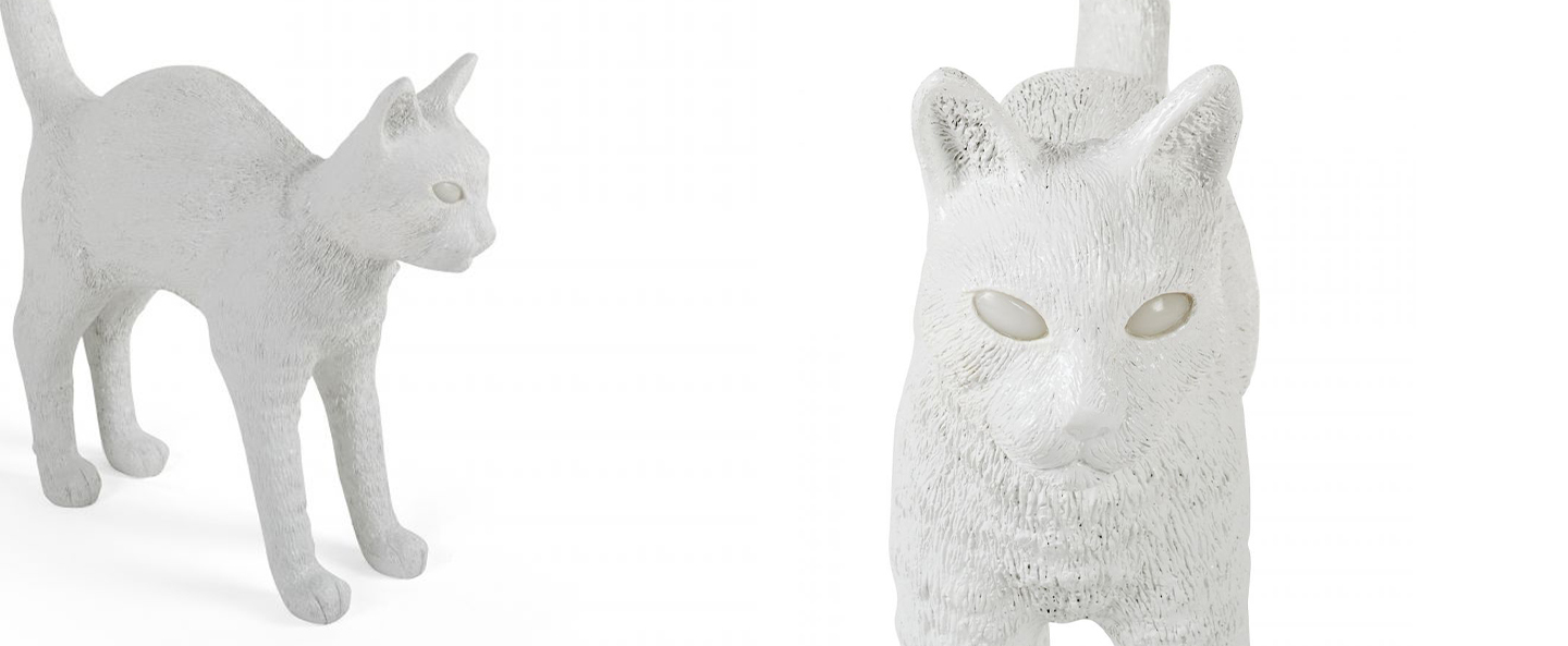 Baladeuse jobby the cat lamp felix blanc led 3300k lm l46cm h42cm seletti normal