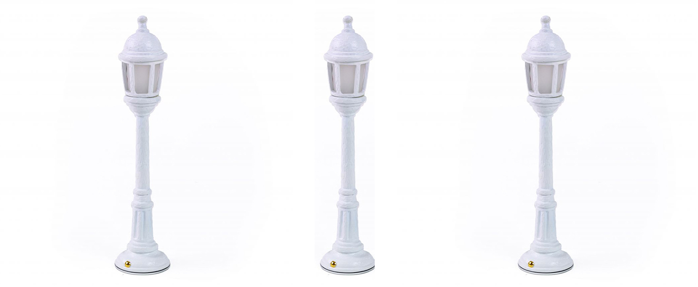 Baladeuse street lamp dining blanc led 3000k 55lm o9 8cm h42cm seletti normal