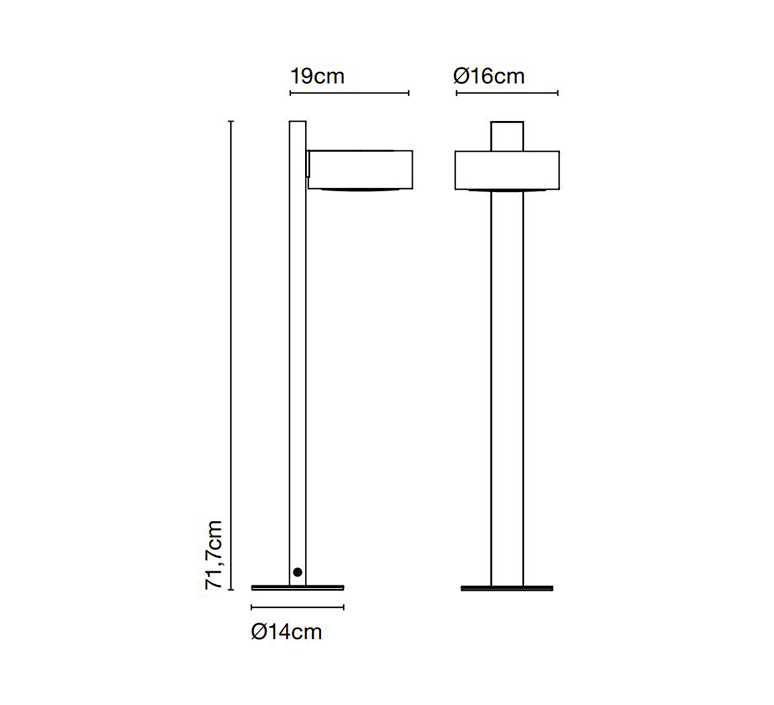 Plaff on b ip65 joan gaspar borne landscape light  marset a628 064  design signed nedgis 115917 product