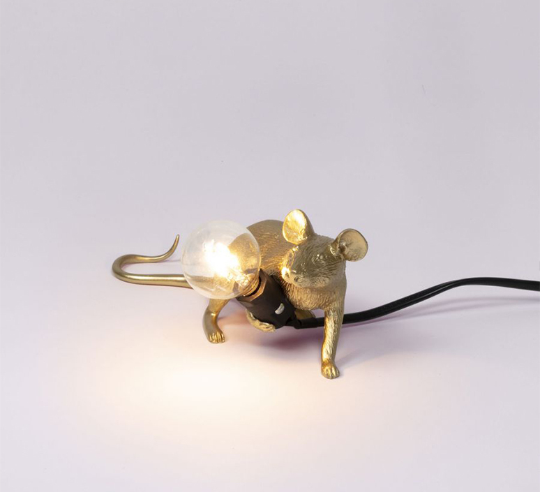 Mouse lie down marcantonio raimondi malerba lampe a poser table lamp  seletti 14943 gld  design signed nedgis 97844 product